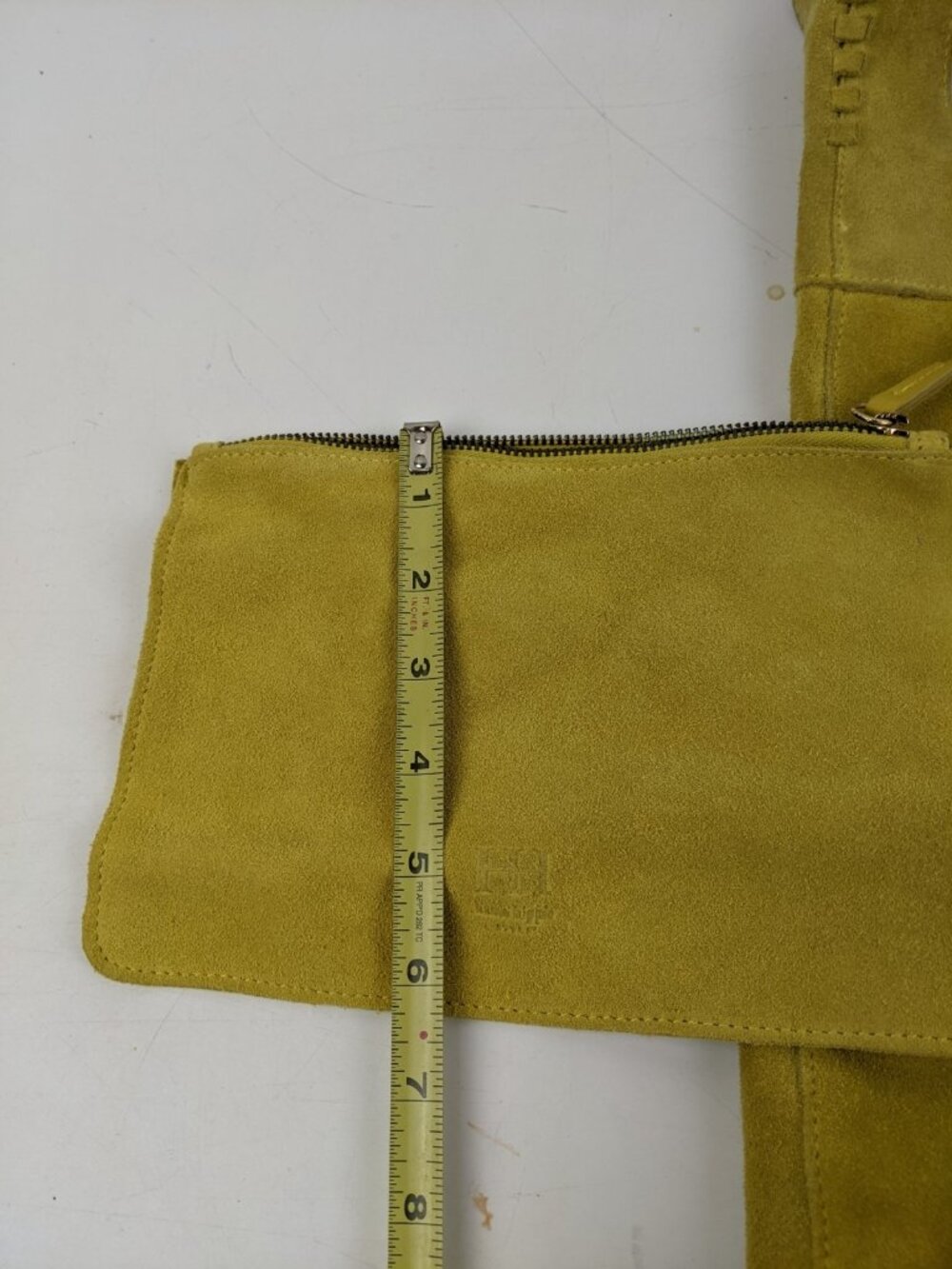 Haute Hippie 100% Leather Festival Suede Hobo Mustard Purse Bag Plus Wallet - Picture 11 of 16